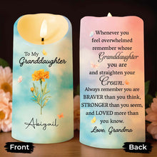 Load image into Gallery viewer, Personalized Flameless LED Candle Custom Name for Granddaughter
