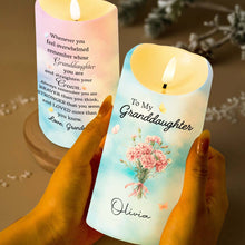 Load image into Gallery viewer, Personalized LED Candle Custom Name Gift for Granddaughter
