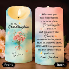 Load image into Gallery viewer, Personalized LED Candle Custom Name Gift for Granddaughter
