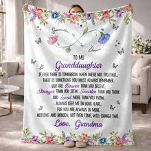 Load image into Gallery viewer, Personalized Birth Month Flowers Blanket Custom Gift for Granddaughter
