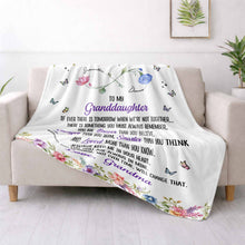 Load image into Gallery viewer, Personalized Birth Month Flowers Blanket Custom Gift for Granddaughter
