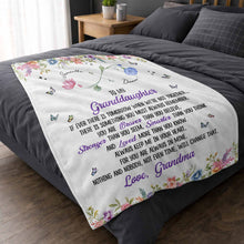 Load image into Gallery viewer, Personalized Birth Month Flowers Blanket Custom Gift for Granddaughter
