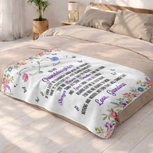 Load image into Gallery viewer, Personalized Birth Month Flowers Blanket Custom Gift for Granddaughter
