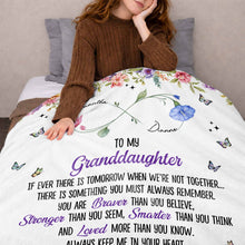 Load image into Gallery viewer, Personalized Birth Month Flowers Blanket Custom Gift for Granddaughter
