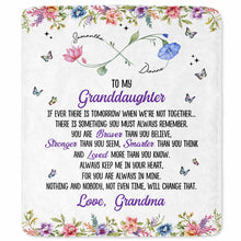 Load image into Gallery viewer, Personalized Birth Month Flowers Blanket Custom Gift for Granddaughter
