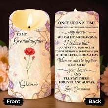 Load image into Gallery viewer, Personalized Custom LED Candle Birth Month Flower Gift for Granddaughter
