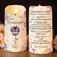 Load image into Gallery viewer, Personalized LED Candle Custom Flower Gift for Granddaughter
