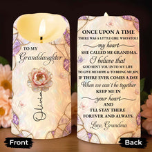 Load image into Gallery viewer, Personalized LED Candle Custom Flower Gift for Granddaughter

