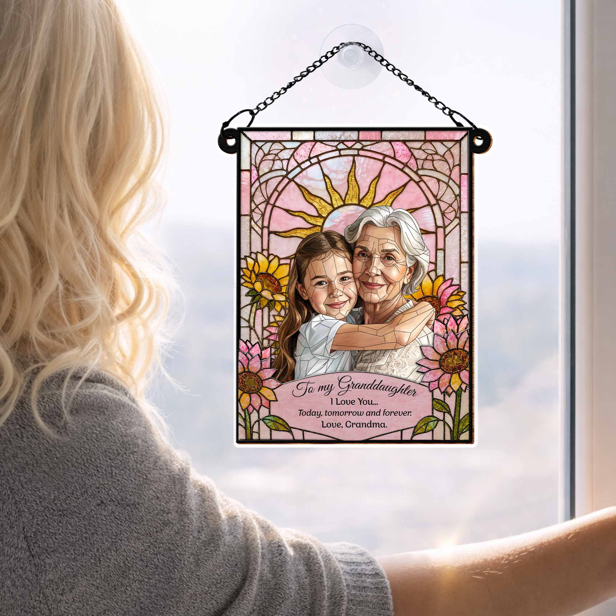 Personalized Granddaughter Suncatcher Custom Gift Idea