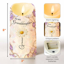 Load image into Gallery viewer, Personalized LED Candle Custom Birth Month Flower Gift for Granddaughter
