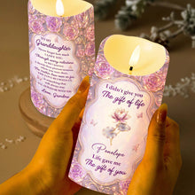 Load image into Gallery viewer, Personalized LED Candle Custom Rose Gift for Granddaughter
