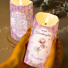Load image into Gallery viewer, Personalized LED Candle Custom Birth Month Flowers Gift for Granddaughter

