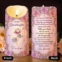 Load image into Gallery viewer, Personalized LED Candle Custom Birth Month Flowers Gift for Granddaughter
