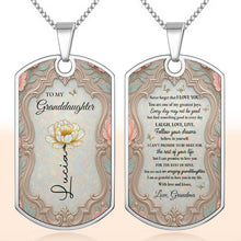 Load image into Gallery viewer, Personalized Dog Tag Necklace Custom Gift for Granddaughter
