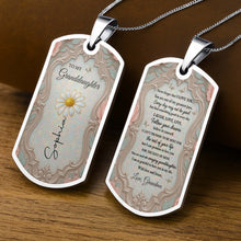 Load image into Gallery viewer, Personalized Dog Tag Necklace Custom Gift for Granddaughter
