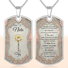 Load image into Gallery viewer, Personalized Dog Tag Necklace Custom Name for Granddaughter
