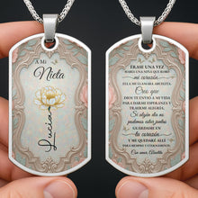 Load image into Gallery viewer, Personalized Dog Tag Necklace Custom Name for Granddaughter
