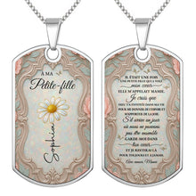 Load image into Gallery viewer, Personalized Dog Tag Necklace Custom Name for Granddaughter
