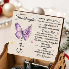 Load image into Gallery viewer, Personalized Wooden Music Box Custom Gift for Granddaughter
