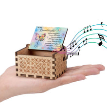 Load image into Gallery viewer, Personalized Wooden Music Box Custom Tune Gift for Granddaughter
