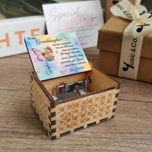 Load image into Gallery viewer, Personalized Wooden Music Box Custom Tune Gift for Granddaughter
