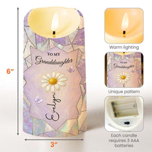 Load image into Gallery viewer, Personalized LED Candle Custom Flower Gift for Granddaughter
