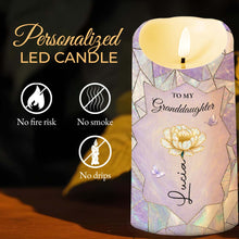 Load image into Gallery viewer, Personalized LED Candle Custom Flower Gift for Granddaughter
