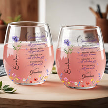Load image into Gallery viewer, Personalized Stemless Wine Glass Custom Name Gift for Grandma
