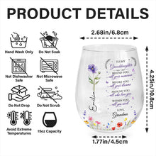 Load image into Gallery viewer, Personalized Stemless Wine Glass Custom Name Gift for Grandma
