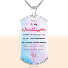 Load image into Gallery viewer, Personalized Dog Tag Necklace Custom Gift for Granddaughter
