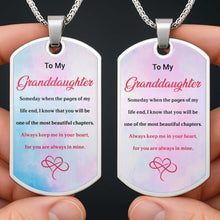 Load image into Gallery viewer, Personalized Dog Tag Necklace Custom Gift for Granddaughter
