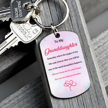 Load image into Gallery viewer, Personalized Stainless Steel Keychain for Granddaughter Gift
