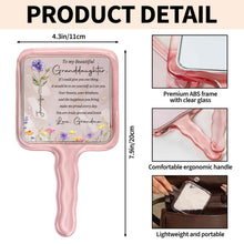 Load image into Gallery viewer, Personalized Handheld Mirror Custom Gift for Granddaughter
