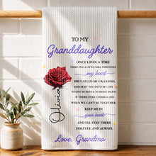 Load image into Gallery viewer, Personalized Kitchen Towel Custom Message for Granddaughter
