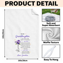 Load image into Gallery viewer, Personalized Kitchen Towel Custom Message for Granddaughter
