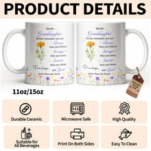 Load image into Gallery viewer, Personalized Coffee Mug for Granddaughter Custom Message Gift
