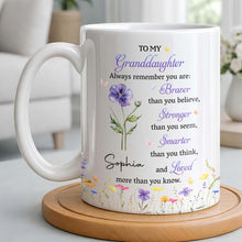 Load image into Gallery viewer, Personalized Coffee Mug for Granddaughter Custom Message Gift
