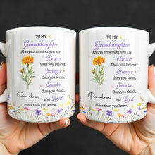 Load image into Gallery viewer, Personalized Coffee Mug for Granddaughter Custom Message Gift
