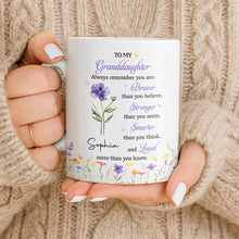 Load image into Gallery viewer, Personalized Coffee Mug for Granddaughter Custom Message Gift
