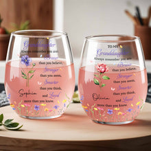 Load image into Gallery viewer, Personalized Stemless Wine Glass Gift for Granddaughter
