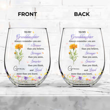 Load image into Gallery viewer, Personalized Stemless Wine Glass Gift for Granddaughter
