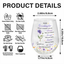 Load image into Gallery viewer, Personalized Stemless Wine Glass Gift for Granddaughter
