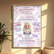 Load image into Gallery viewer, Personalized Vertical Poster for Granddaughter Custom Name Gift
