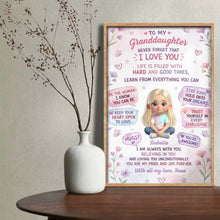 Load image into Gallery viewer, Personalized Vertical Poster for Granddaughter Custom Name Gift
