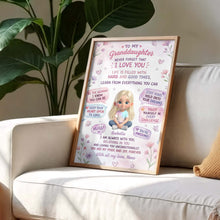 Load image into Gallery viewer, Personalized Vertical Poster for Granddaughter Custom Name Gift
