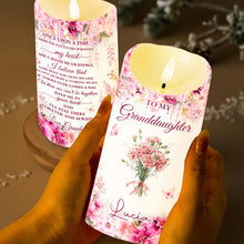 Load image into Gallery viewer, Personalized LED Candle Custom Birth Month Flowers Gift for Granddaughter
