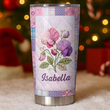 Load image into Gallery viewer, Personalized Stainless Steel Tumbler Custom Birth Month Flowers Gift for Granddaughter
