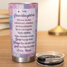 Load image into Gallery viewer, Personalized Stainless Steel Tumbler Custom Birth Month Flowers Gift for Granddaughter
