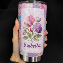 Load image into Gallery viewer, Personalized Stainless Steel Tumbler Custom Birth Month Flowers Gift for Granddaughter
