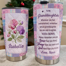 Load image into Gallery viewer, Personalized Stainless Steel Tumbler Custom Birth Month Flowers Gift for Granddaughter
